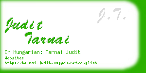 judit tarnai business card